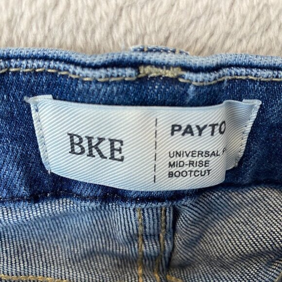 BKE Men's Jeans Size 32x35.5 Payton Mid Rise Bootcut Blue Denim Casual Y2K - Picture 7 of 15